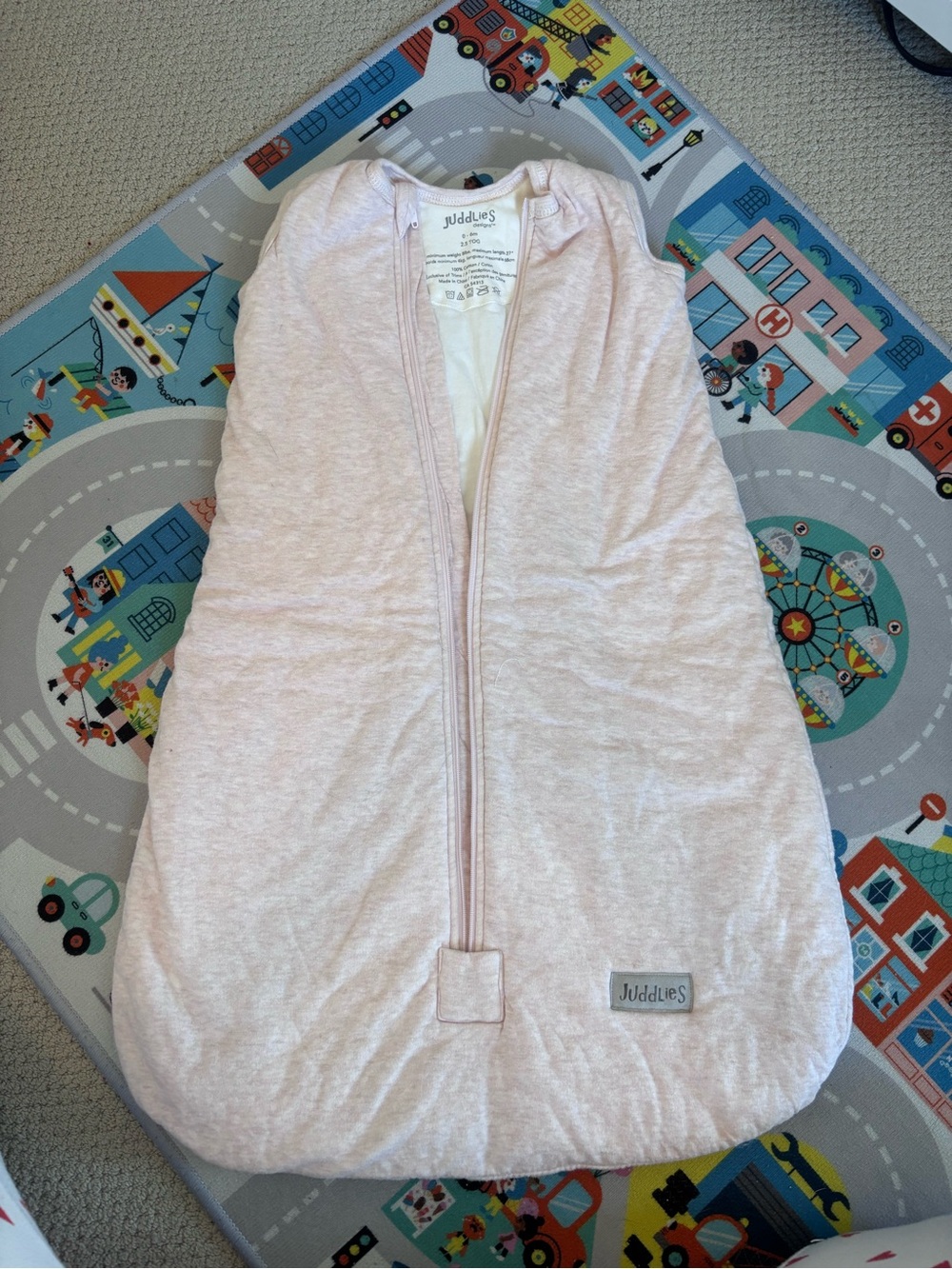 Pink Baby Sleep Sack - Soft Zip Swaddle